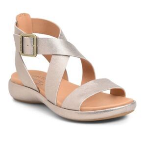 Kork-Ease metallic Silver / Pewter Strappy Sandals like new size 8